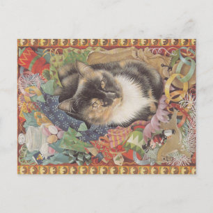 Postal de gatos de navidades,