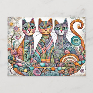 postal de gatos tranquilizantes