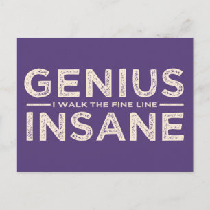 postal de GENIUS VS personalizado INSANE
