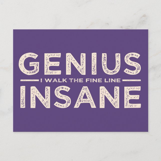 postal de GENIUS VS personalizado INSANE (Anverso)
