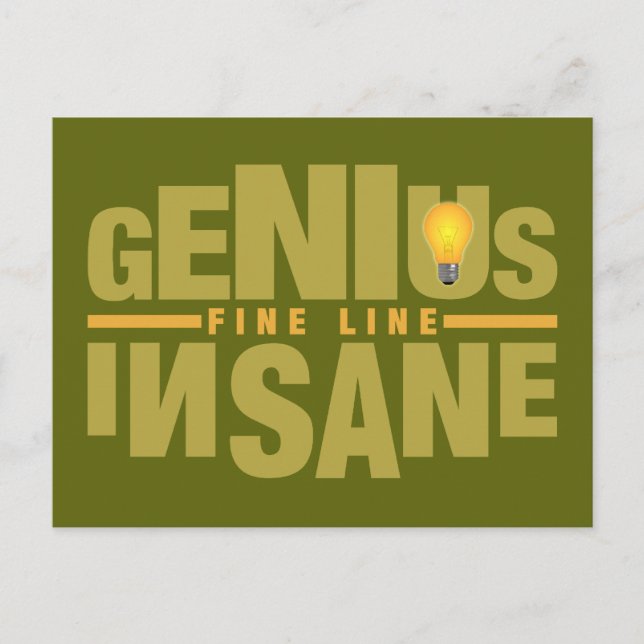 postal de GENIUS VS personalizado INSANE (Anverso)