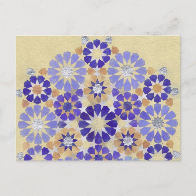 Postal de geometría islámica 'Purple Haze' (Anverso)