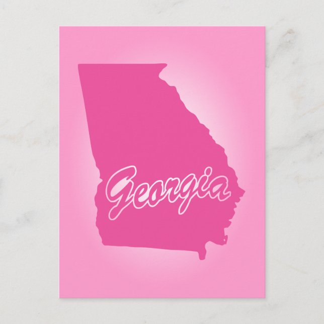 Postal de Georgia del Estado Rosa (Anverso)
