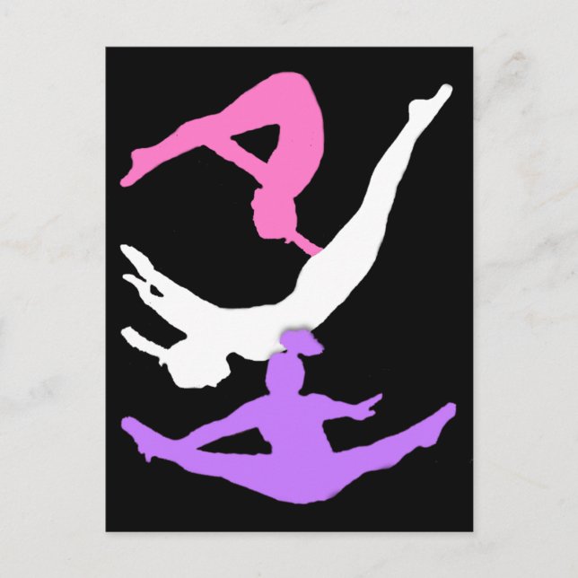 Postal de gimnasia de Trampoline (Anverso)