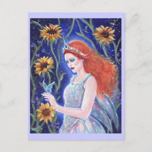 Postal de girasol lechero de Renee L.Lavoie