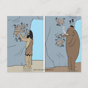 Postal de "giro prehistórico"