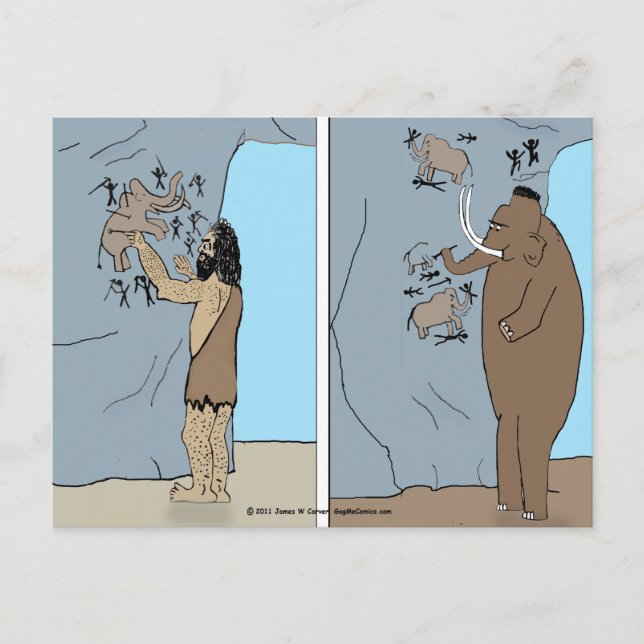 Postal de "giro prehistórico" (Anverso)