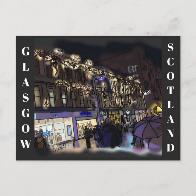 postal de Glasgow scotland (Anverso)