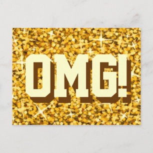 Postal de Glitz "Gold" "OMG!"