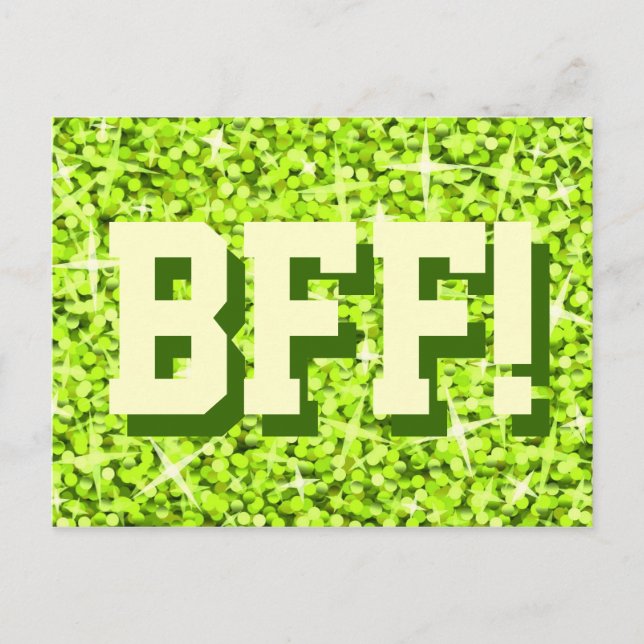 Postal de Glitz Lime 'BFF!' (Anverso)