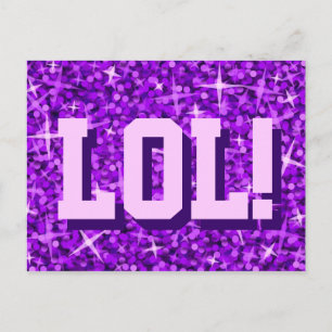 Postal de Glitz Purple '¡LOL!'