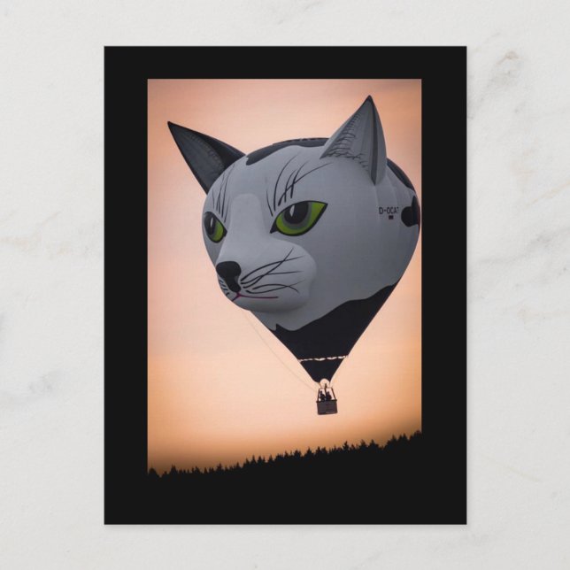 Postal de globo aerostático Cat (Anverso)
