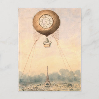 Postal de globo aerostático vintsico