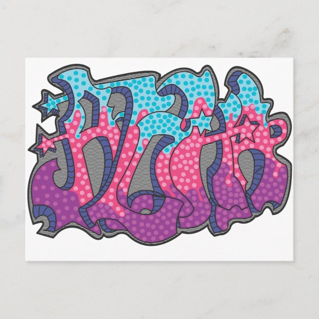 Postal de graffiti de Aloha (Anverso)