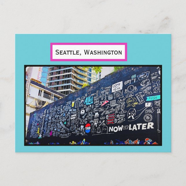 Postal de graffiti de Seattle (Anverso)