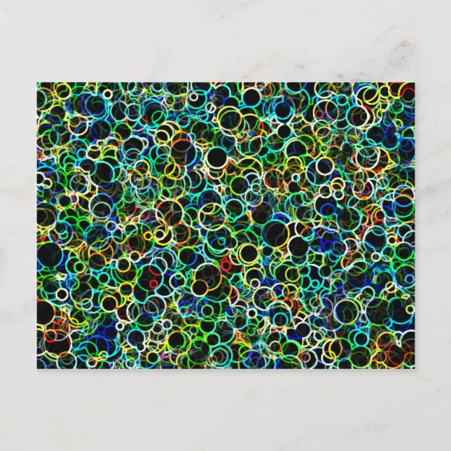 Postal de grandes círculos neonatos (Anverso)