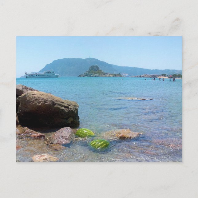 Postal de Grecia de la isla de Stefanos Kos de los (Anverso)