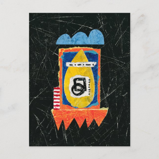 Postal de grito feliz - Arte abstracto (Anverso)