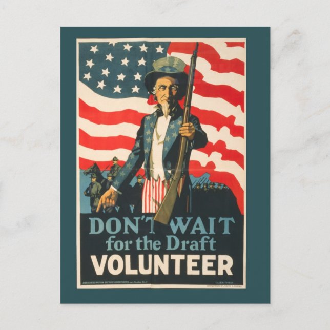 Postal de guerra del Tío Sam (Anverso)