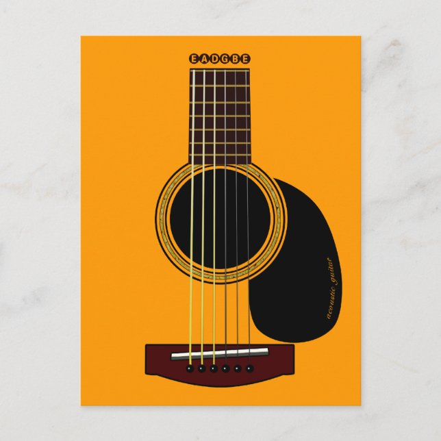 postal de guitarra acústica (Anverso)