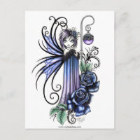 Postal de hadas azul Magdalene Rosa