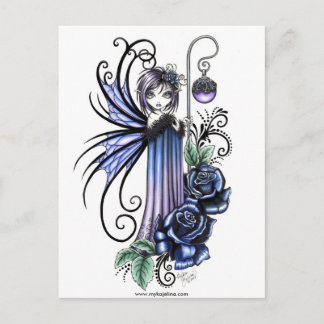 Postal de hadas azul Magdalene Rosa