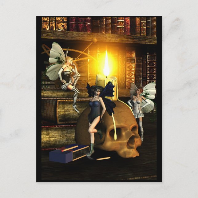 postal de hadas de la fantasía - "luces de hadas " (Anverso)