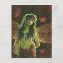 Postal de hadas de la ninfa del vintage