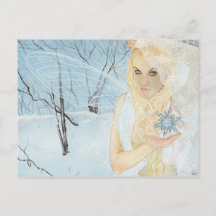 Postal de hadas de la reina de la nieve
