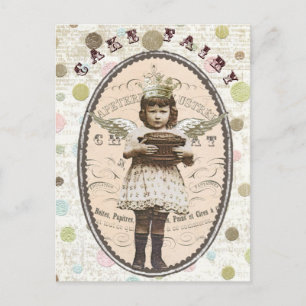 postal de hadas de la repostería