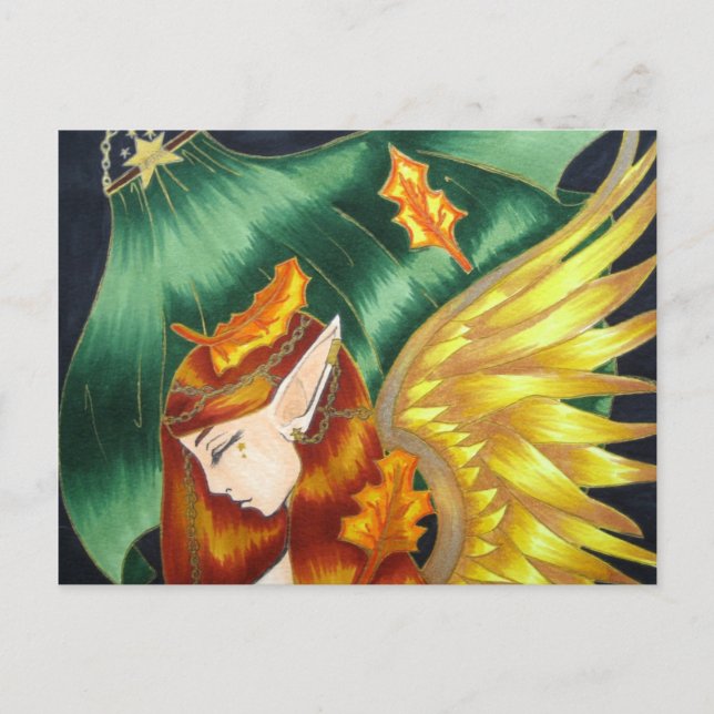 Postal de hadas de otoño (Anverso)
