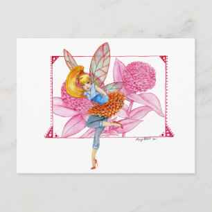 Postal de hadas de Zinnia