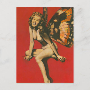 Postal de hadas vintage