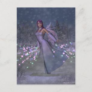 Postal de hadas Yule