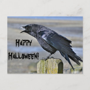 Postal de halloween de cuerdas negras