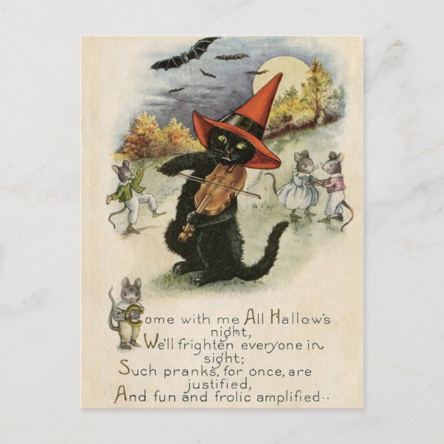 Postal de Halloween de época (Anverso)