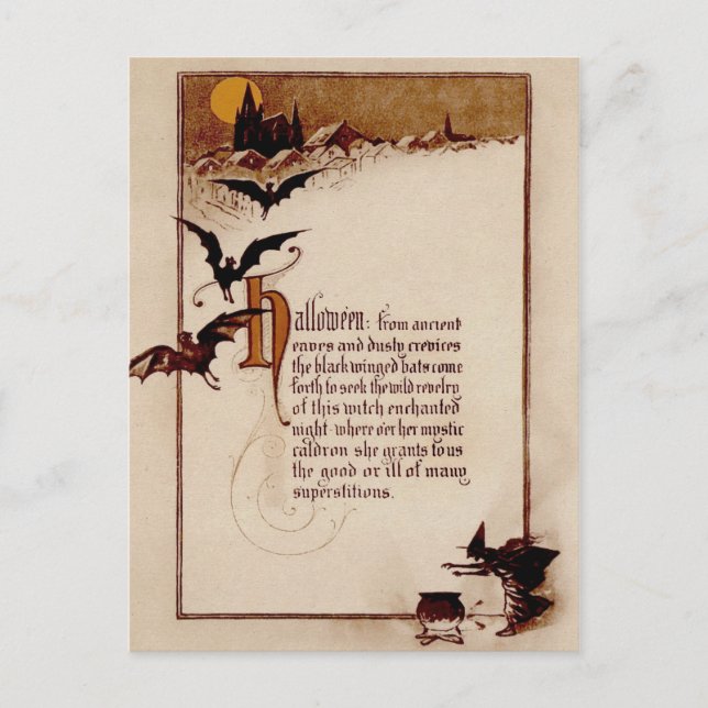 Postal de Halloween de época (Anverso)