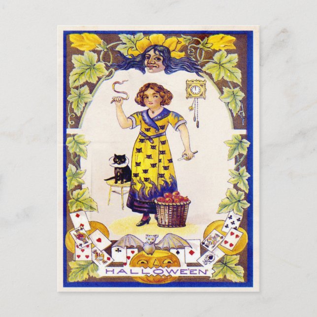 Postal de Halloween de época (Anverso)