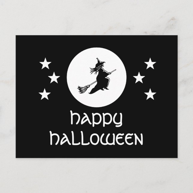 Postal de Halloween de regalo, negro (Anverso)