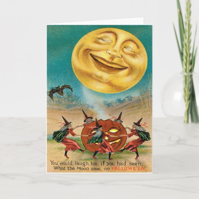 Postal de Halloween del vintage (Anverso)