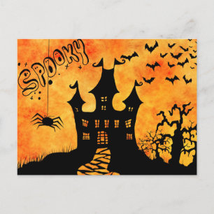 postal de halloween espeluznante