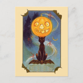 Postal de Halloween espumosa y vintage