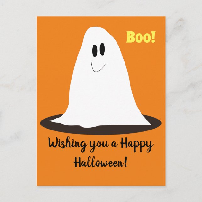 Postal de Halloween fantasma (Anverso)