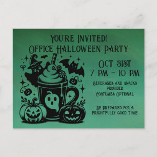 postal de Halloween, invitación, fiesta de Hallowe