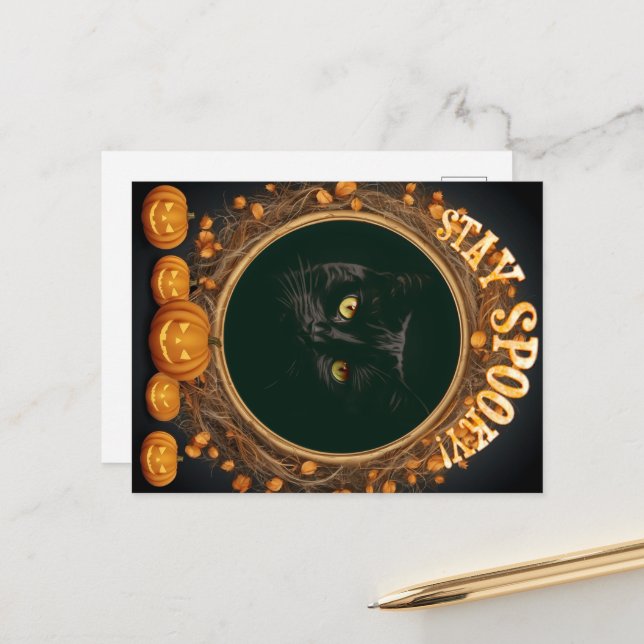 Postal de Halloween. ¡Sigan asustados! (Anverso/Reverso In Situ)