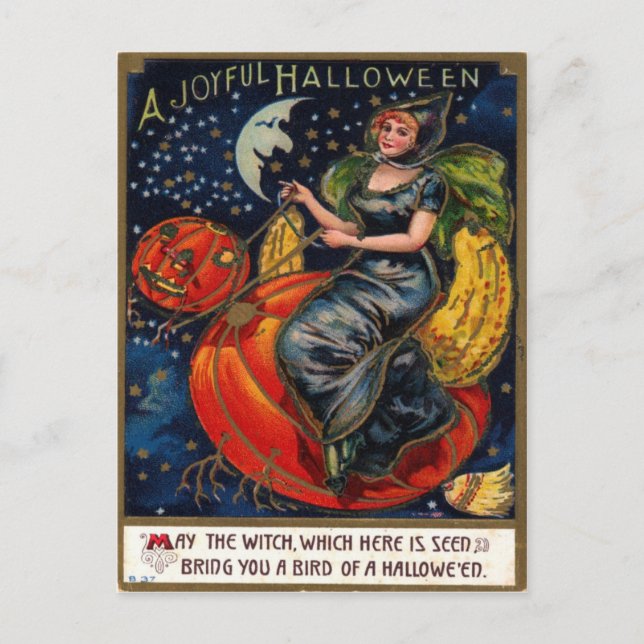 Postal de Halloween Vintage (Anverso)