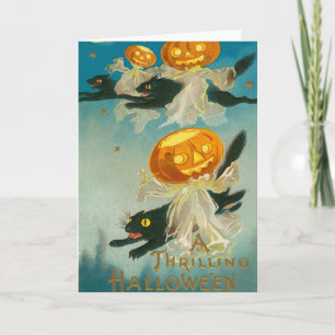Postal de Halloween vintage y extravagante, 1910 