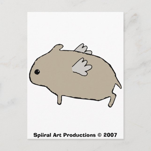 Postal de Hamster Volador (Anverso)