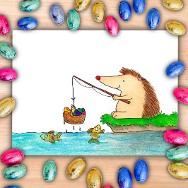 Postal de Happy Easter Hedgehog de Nicole Janes