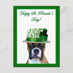 Postal de Happy St. Patrick's Day Boxer